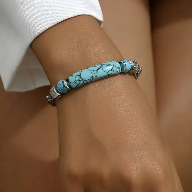 Blauwe stenen armband | Samen tegen diabetes