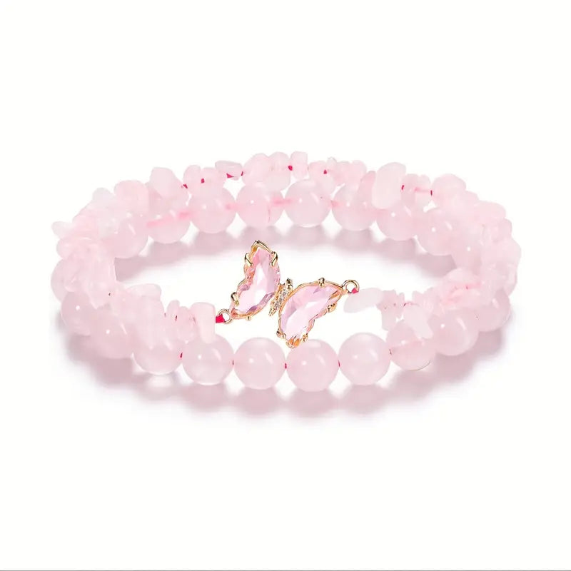 Vlinderbedel Armbanden Set | Samen tegen Borstkanker