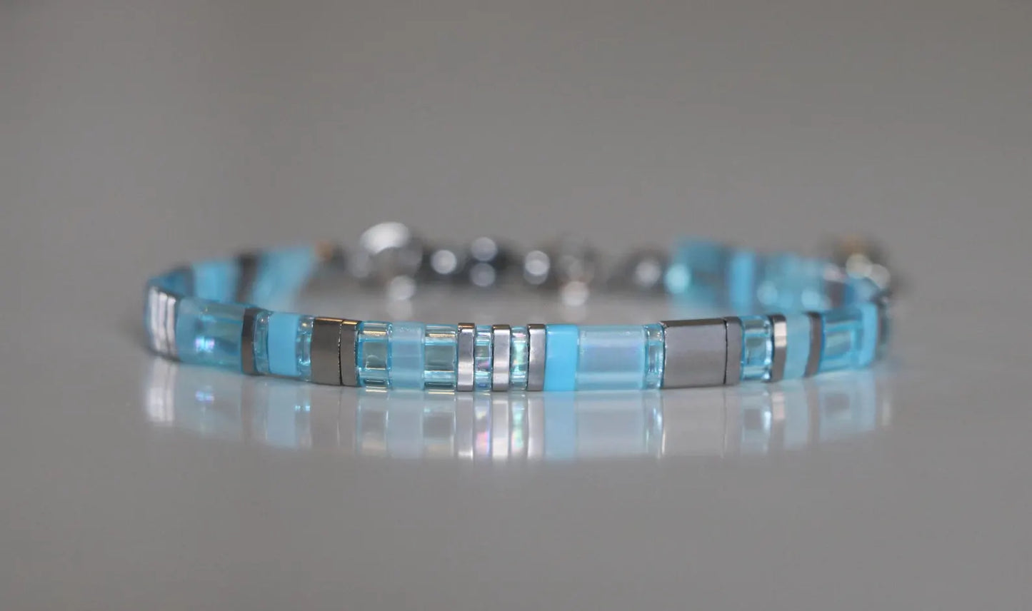 Glazen Tegel Armband | Samen tegen Diabetes