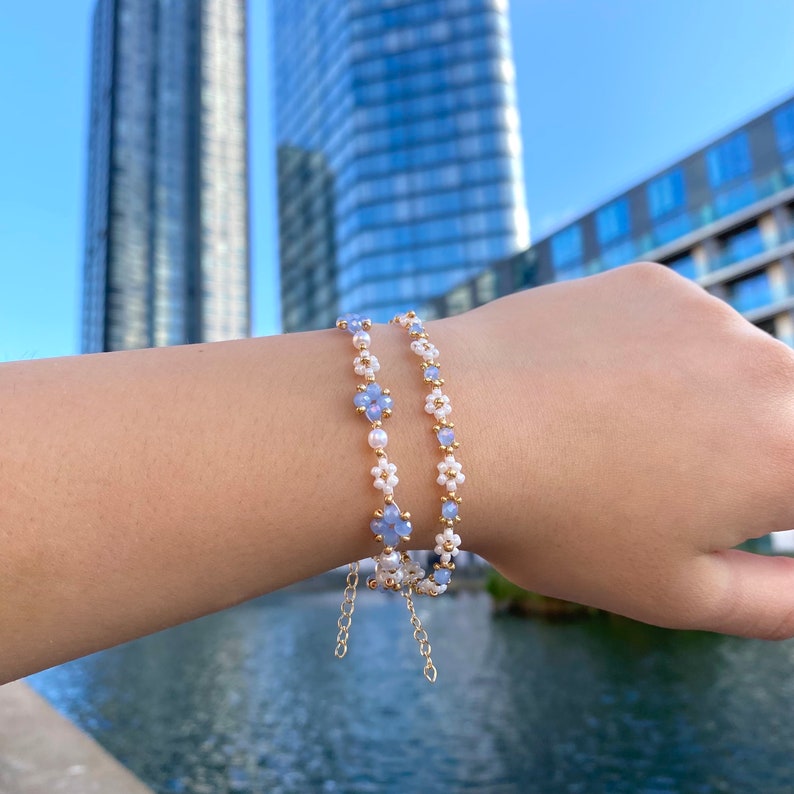 Parel Bloem Armband | Samen tegen Diabetes