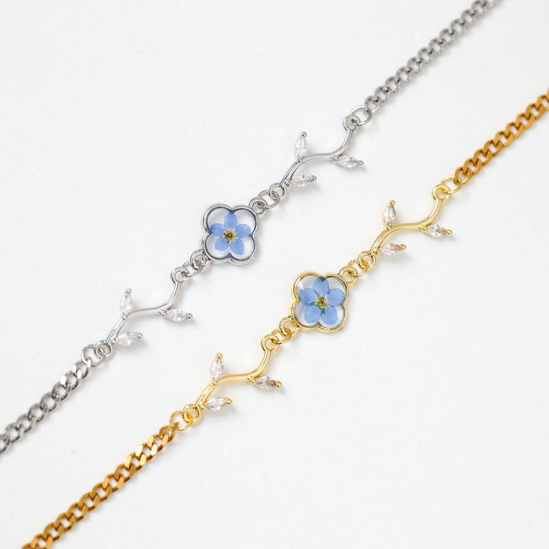 Geperst Bloem Armband | Samen Tegen Diabetes