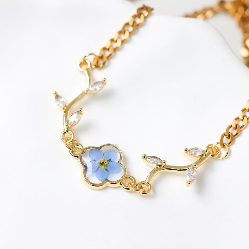 Geperst Bloem Armband | Samen Tegen Diabetes