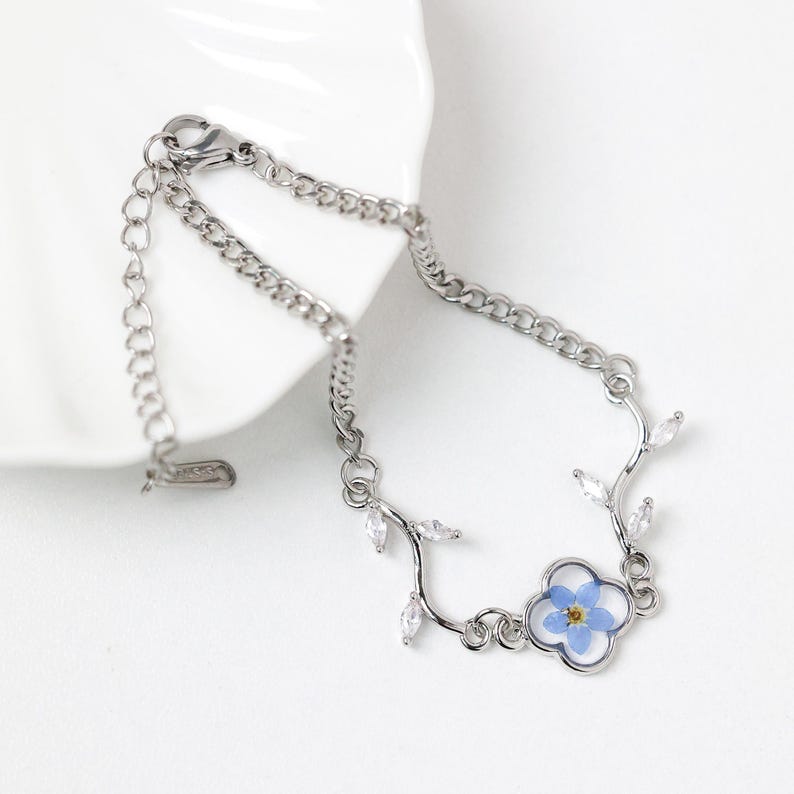 Geperst Bloem Armband | Samen Tegen Diabetes