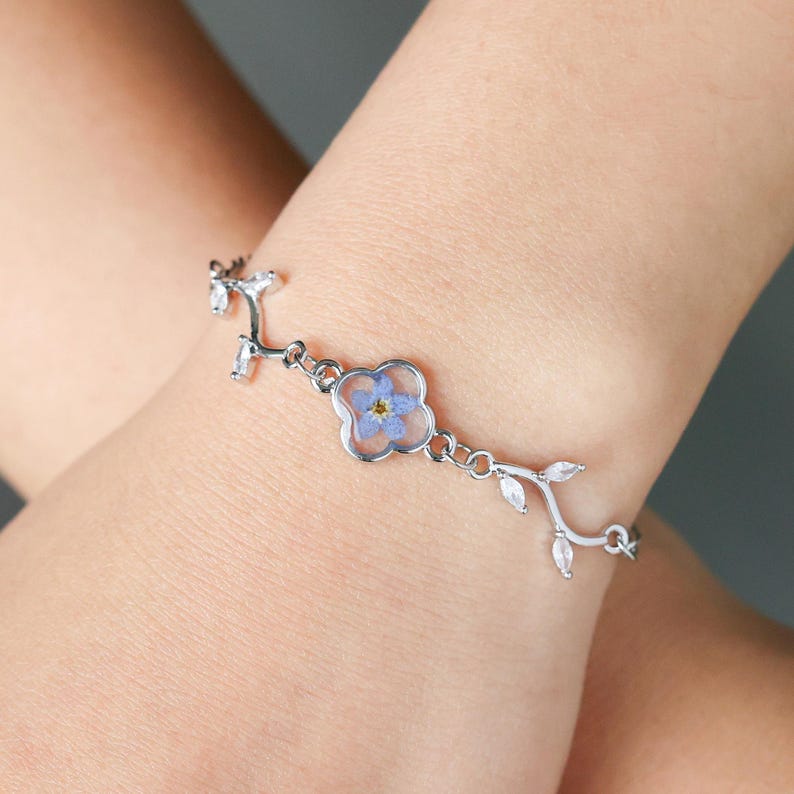 Geperst Bloem Armband | Samen Tegen Diabetes