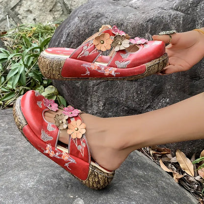 Noelle™ – Retro bloemenprint Sandal