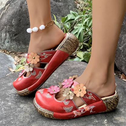 Noelle™ – Retro bloemenprint Sandal