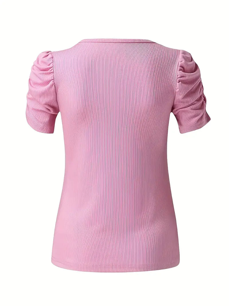 Casual V-hals Top | Samen tegen Borstkanker
