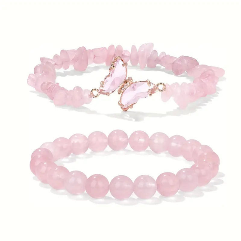 Vlinderbedel Armbanden Set | Samen tegen Borstkanker