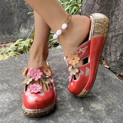 Noelle™ – Retro bloemenprint Sandal