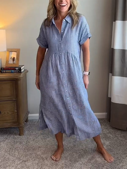 Reylin™ – Gestreepte shirtjurk