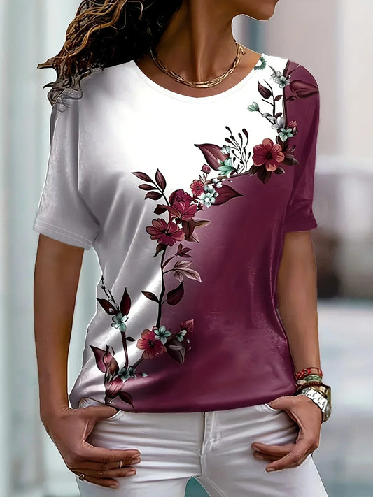 Melina™ – Elegant bloemen-T-shirt