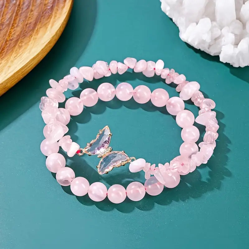 Vlinderbedel Armbanden Set | Samen tegen Borstkanker