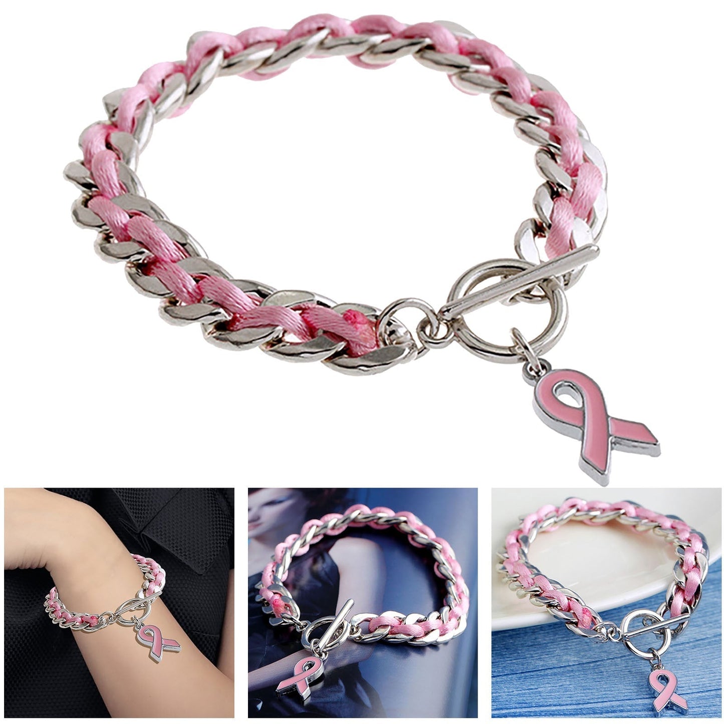 Pink Heart Armband | Samen tegen Borstkanker