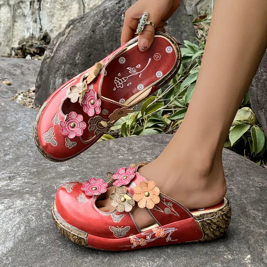 Noelle™ – Retro bloemenprint Sandal
