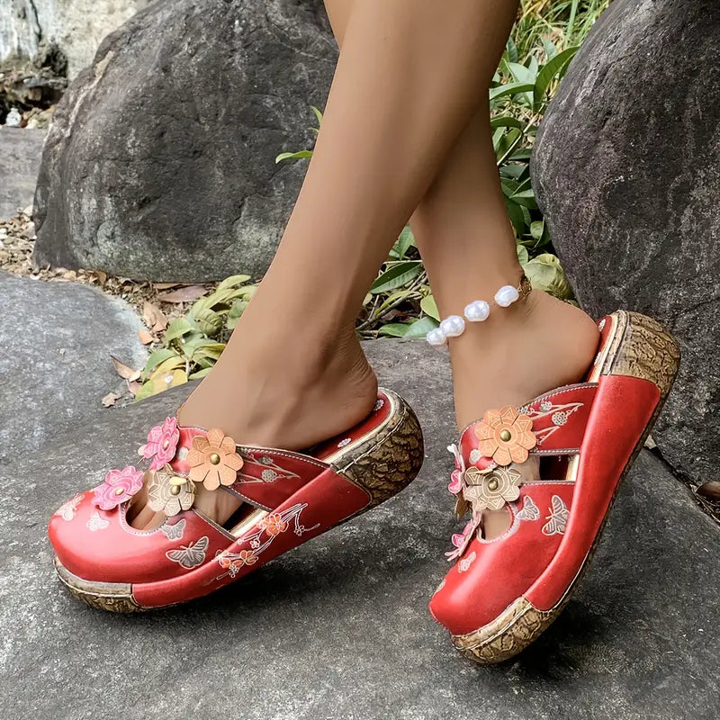 Noelle™ – Retro bloemenprint Sandal