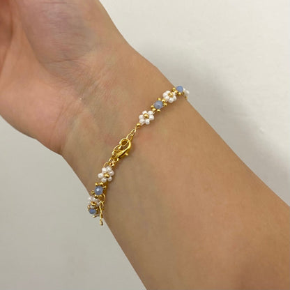 Parel Bloem Armband | Samen tegen Diabetes