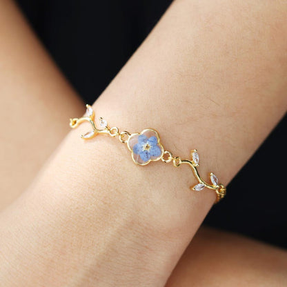 Geperst Bloem Armband | Samen Tegen Diabetes