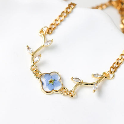 Geperst Bloem Armband | Samen Tegen Diabetes