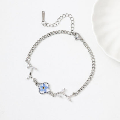 Geperst Bloem Armband | Samen Tegen Diabetes