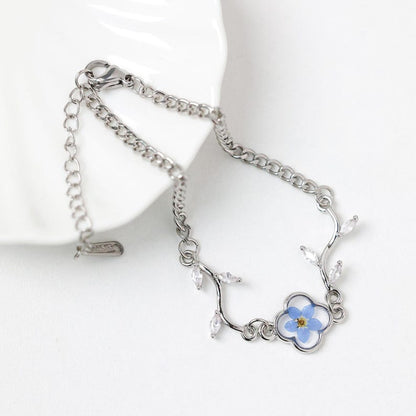 Geperst Bloem Armband | Samen Tegen Diabetes